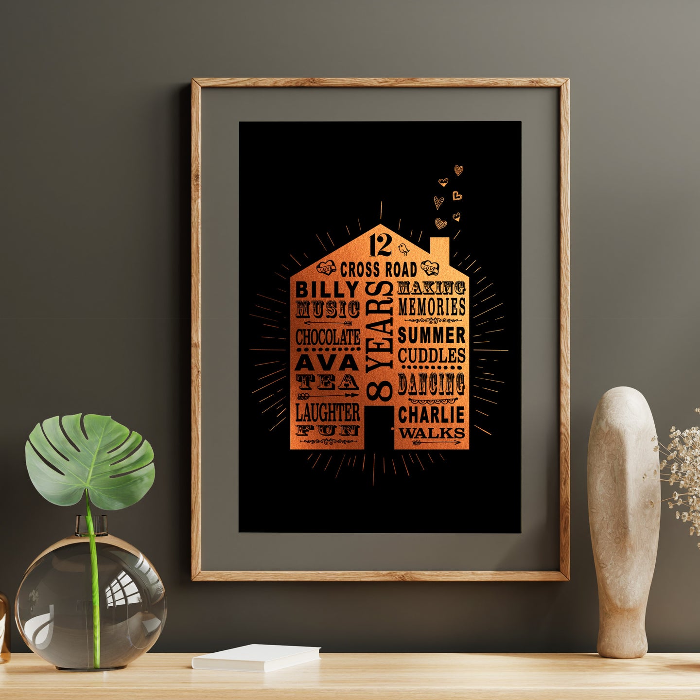 8th Bronze Wedding Anniversary Home Print