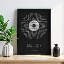 Load image into Gallery viewer, Vinyl Record Music Song Print