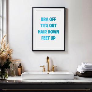 Bra Off Tits Out Print