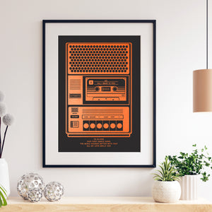 Cassette Player Favourite Song Print