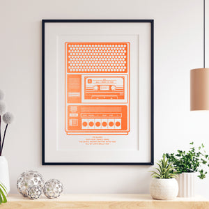 Cassette Player Favourite Song Print