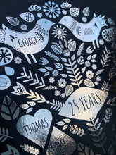 Load image into Gallery viewer, 25th Silver Anniversary Family Tree Print