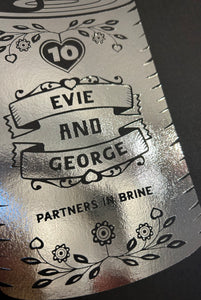 10th Tin Can Wedding Anniversary Print