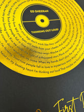 Load image into Gallery viewer, Vinyl Record Song Lyric Print