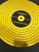 Load image into Gallery viewer, Vinyl Record Song Lyric Print