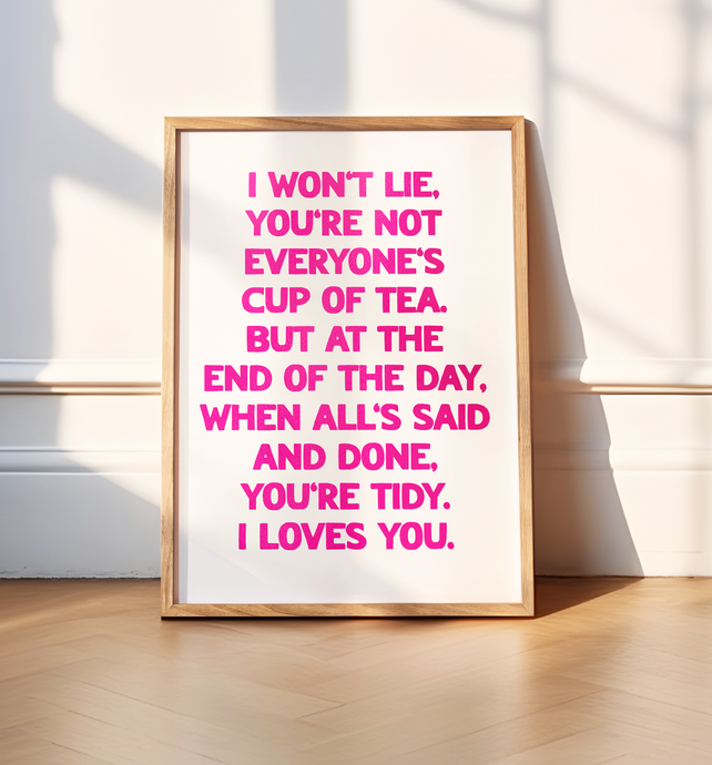 I Won't Lie Print