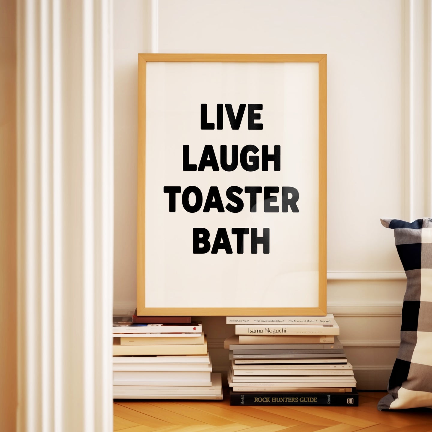 Live Laugh Toaster Bath Print