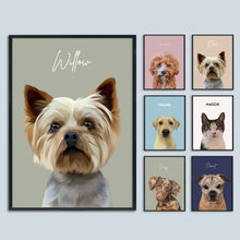 Load image into Gallery viewer, Personalised Pet Portrait Print