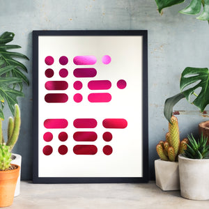 Fuck Off Morse Code Swear Print