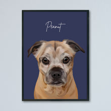 Load image into Gallery viewer, Personalised Pet Portrait Print