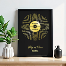 Load image into Gallery viewer, Vinyl Record Music Song Print