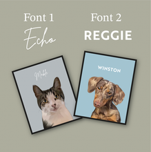 Load image into Gallery viewer, Personalised Pet Portrait Print