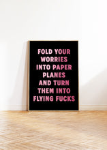 Load image into Gallery viewer, Fold Your Worries Into Planes Print