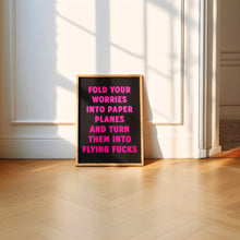 Load image into Gallery viewer, Fold Your Worries Into Planes Print