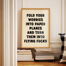 Load image into Gallery viewer, Fold Your Worries Into Planes Print