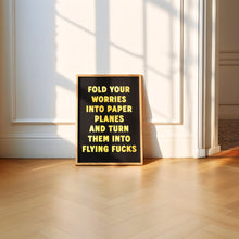 Load image into Gallery viewer, Fold Your Worries Into Planes Print