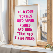 Load image into Gallery viewer, Fold Your Worries Into Planes Print