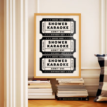 Load image into Gallery viewer, Shower Karaoke Multiple Ticket Print