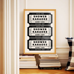 Shower Karaoke Multiple Ticket Print