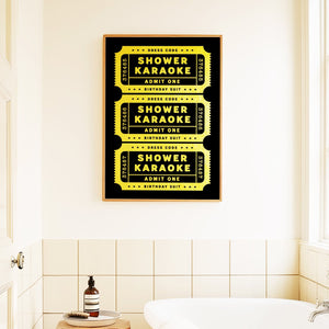 Shower Karaoke Multiple Ticket Print