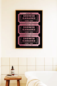 Shower Karaoke Multiple Ticket Print