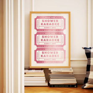 Shower Karaoke Multiple Ticket Print