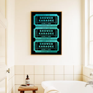 Shower Karaoke Multiple Ticket Print