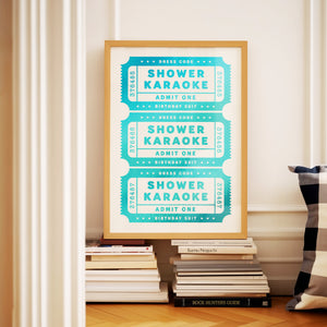 Shower Karaoke Multiple Ticket Print