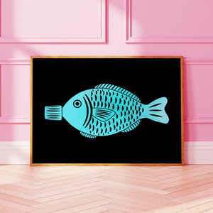 Soy Sauce Fish Print