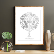 Load image into Gallery viewer, 25th Silver Anniversary Family Tree Print