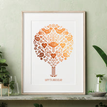 Load image into Gallery viewer, 9th Copper Anniversary Family Tree Print