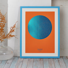 Load image into Gallery viewer, Solid Spiral Morse Code Song Lyric Print