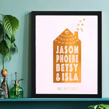 Load image into Gallery viewer, Personalised Family Home Print