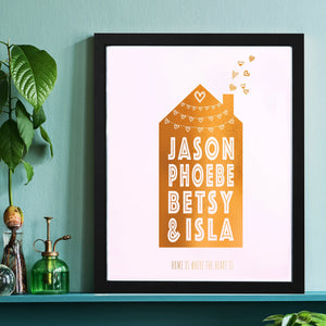 Personalised Family Home Print