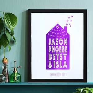 Personalised Family Home Print