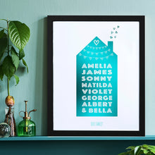 Load image into Gallery viewer, Personalised Family Home Print