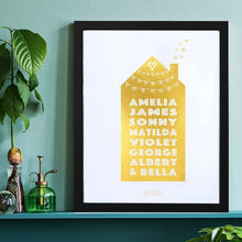 Load image into Gallery viewer, Personalised Family Home Print