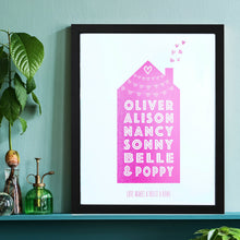 Load image into Gallery viewer, Personalised Family Home Print