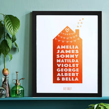 Load image into Gallery viewer, Personalised Family Home Print