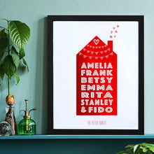 Load image into Gallery viewer, Personalised Family Home Print