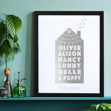 Load image into Gallery viewer, Personalised Family Home Print