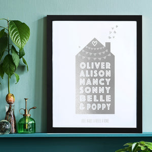 Personalised Family Home Print