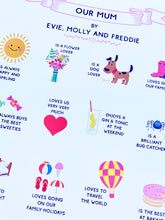 Load image into Gallery viewer, Personalised Illustrated Mum Print