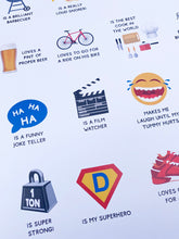 Load image into Gallery viewer, Personalised Illustrated Dad Print