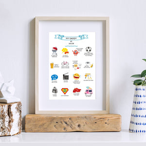 Personalised Illustrated Dad Print