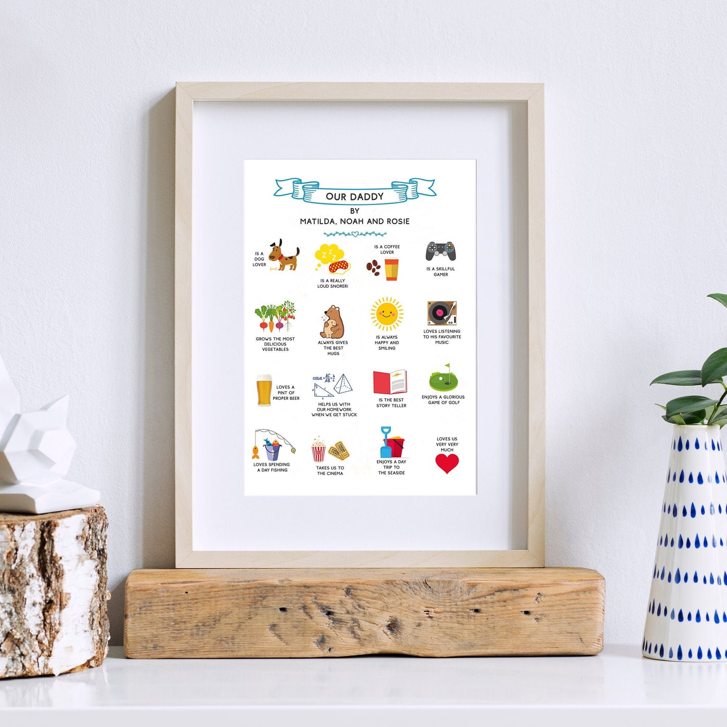 Personalised Illustrated Dad Print