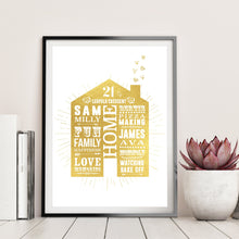 Load image into Gallery viewer, 50th Golden Wedding Anniversary Home Print