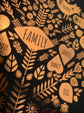 Load image into Gallery viewer, 9th Copper Anniversary Family Tree Print