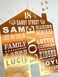 8th Bronze Wedding Anniversary Home Print