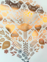 Load image into Gallery viewer, 8th Bronze Anniversary Family Tree Print